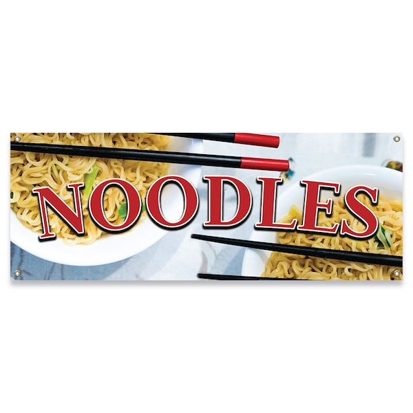 Signmission Noodles Banner Concession Stand Food Truck Single Sided B-30107 - main